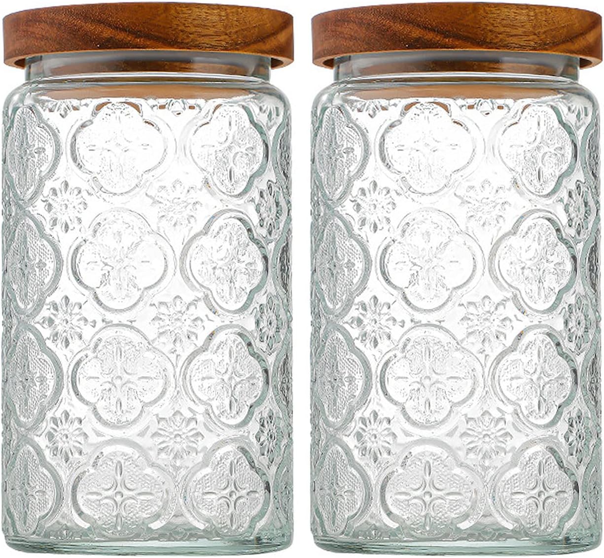 Food Storage Large - 35oz/1000ml Glass Storage Jars with Nature