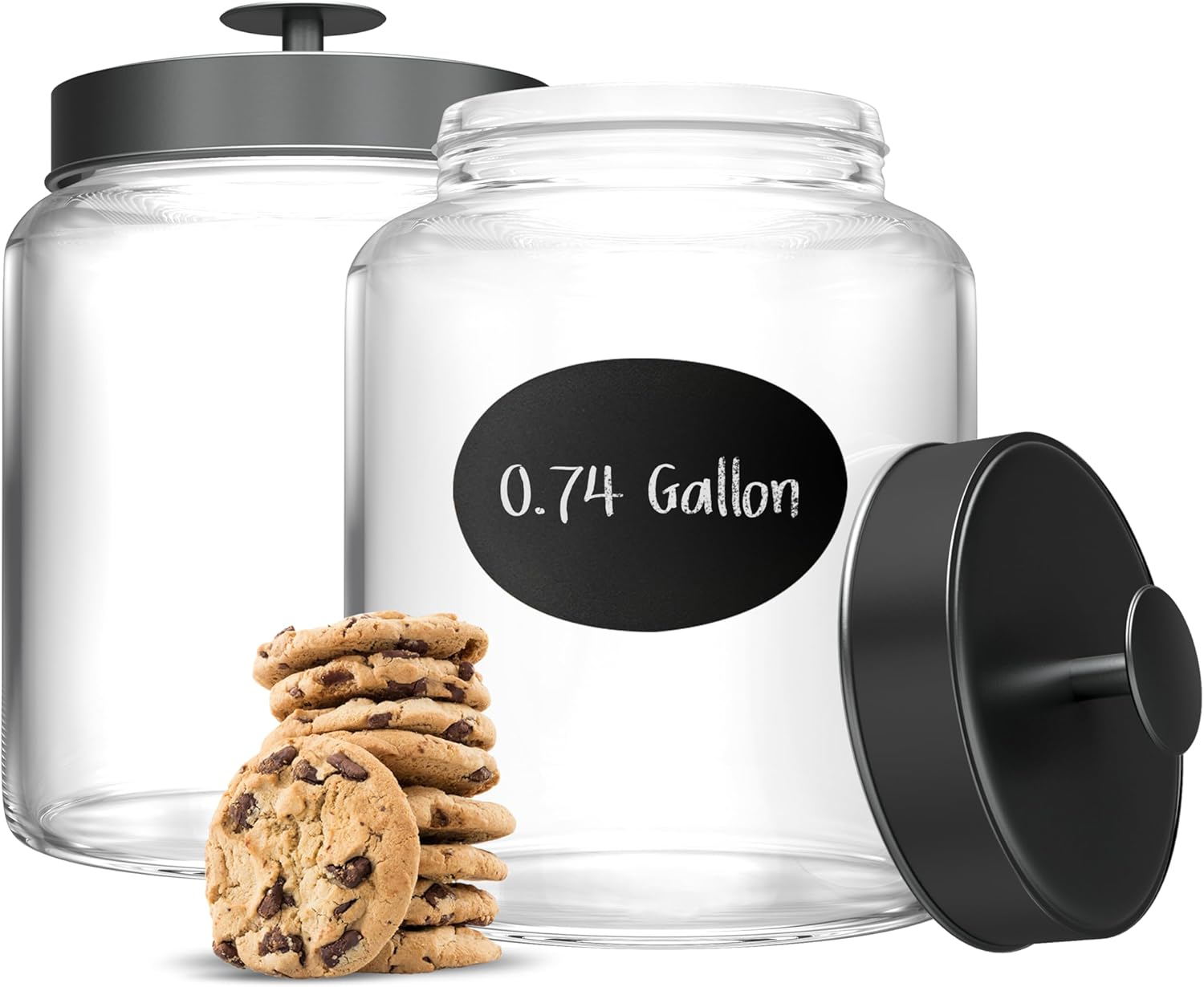 Food Storage Jar Set - Glass Kitchen Canister Set, Food &