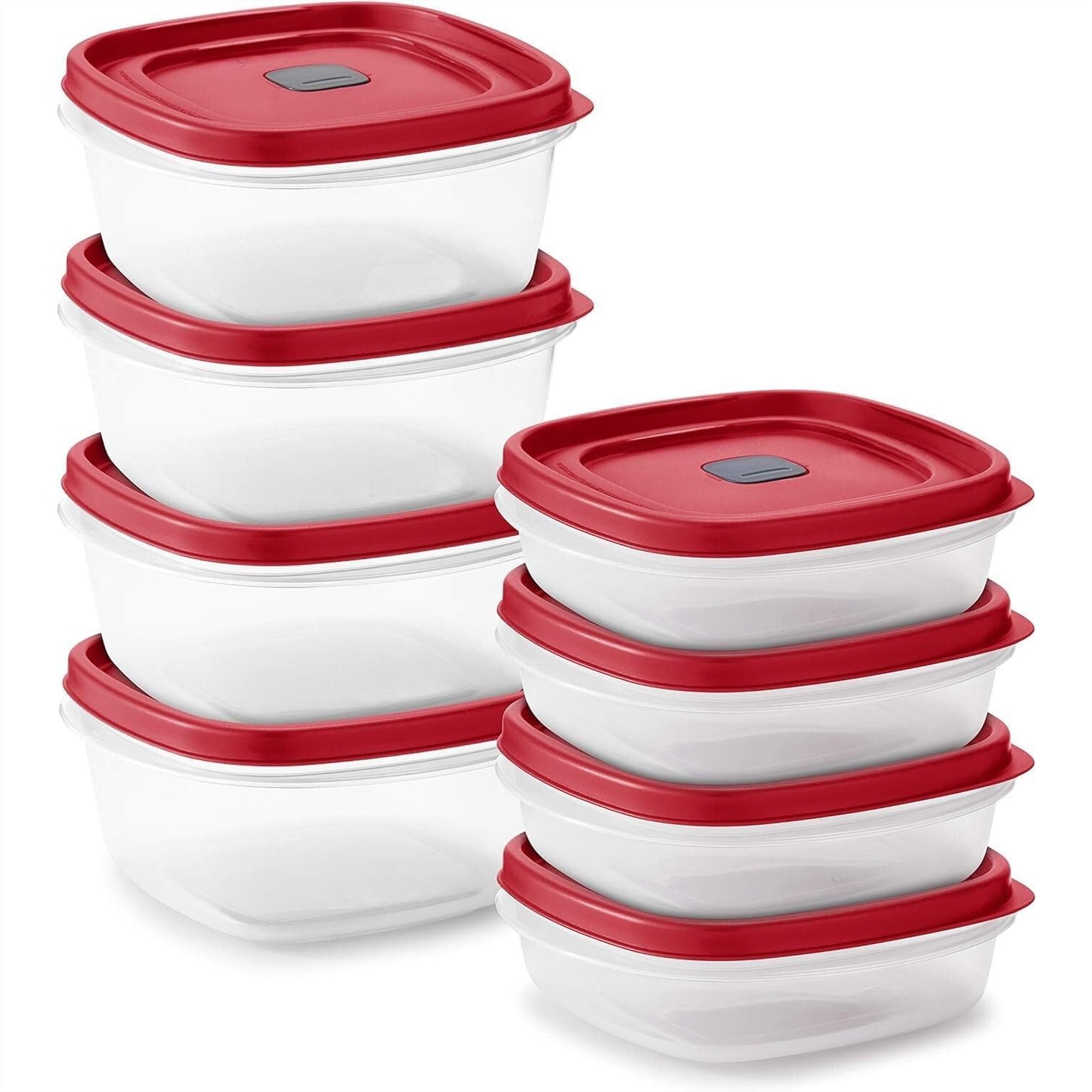 Food Storage Meal Prep - 16-Piece Plastic Food Storage Set with