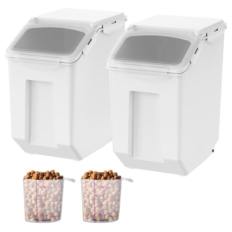 Food Storage Kitchen Container Set - Ingredient Storage Bin, 2 x 15L