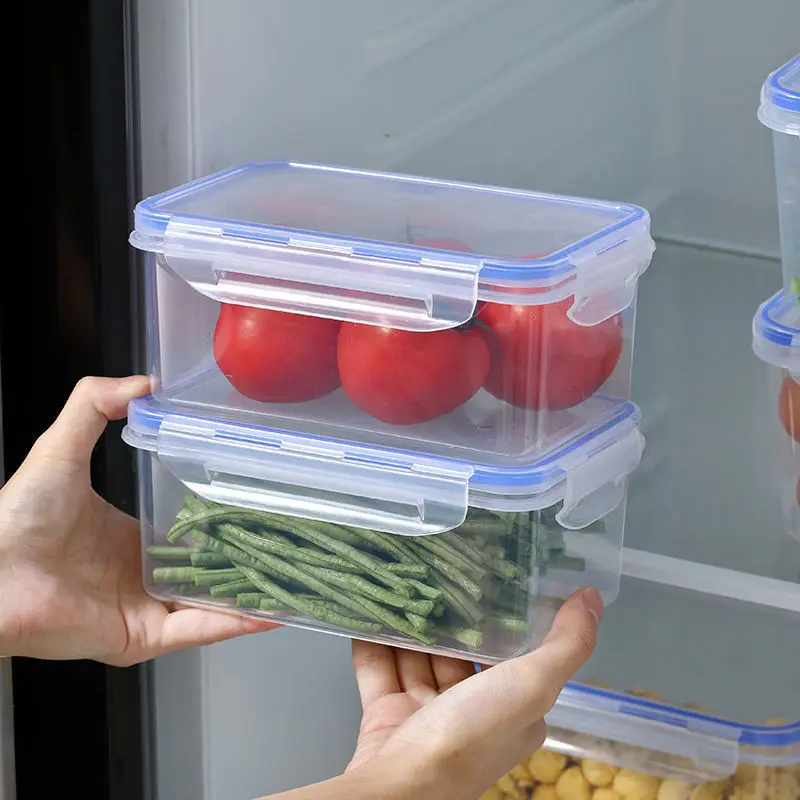 Food Storage Boxes - Kitchen Refrigerator Sealed Rectangular Refrigerator Storage