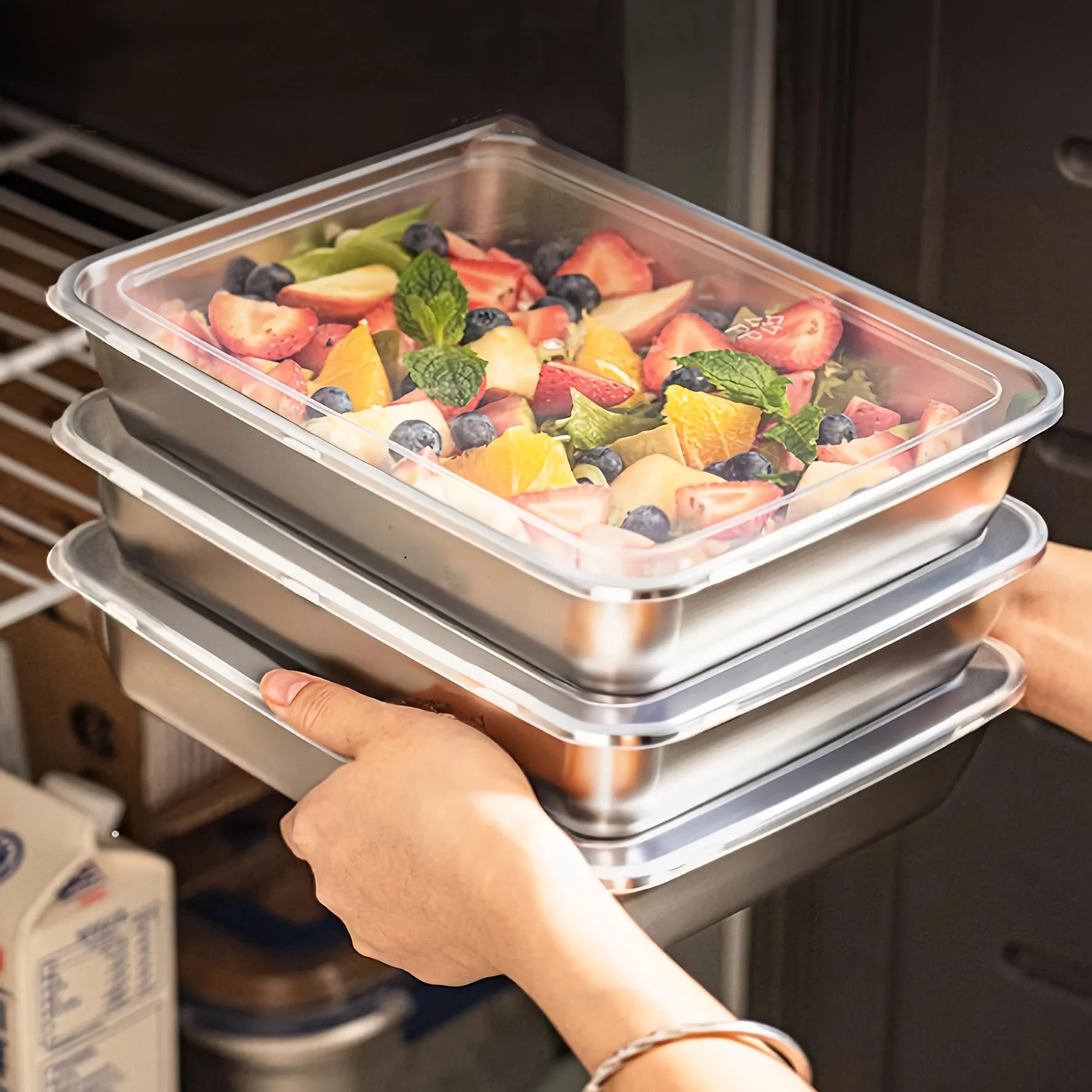 Glass Meal Prep Container - 3pcs Stainless Steel Food Containers &