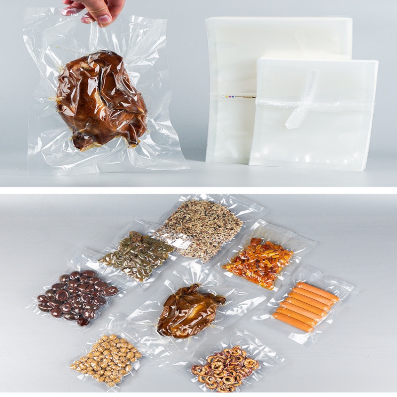 Food Storage Bags Zip Lock Pouch - 200PCS High Clear Open Top Flat