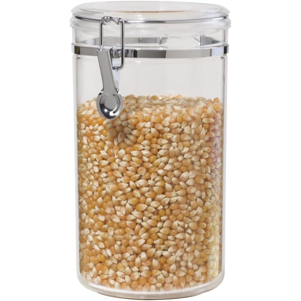 Food Storage Large - Large Clear Canister with Airtight Clamp