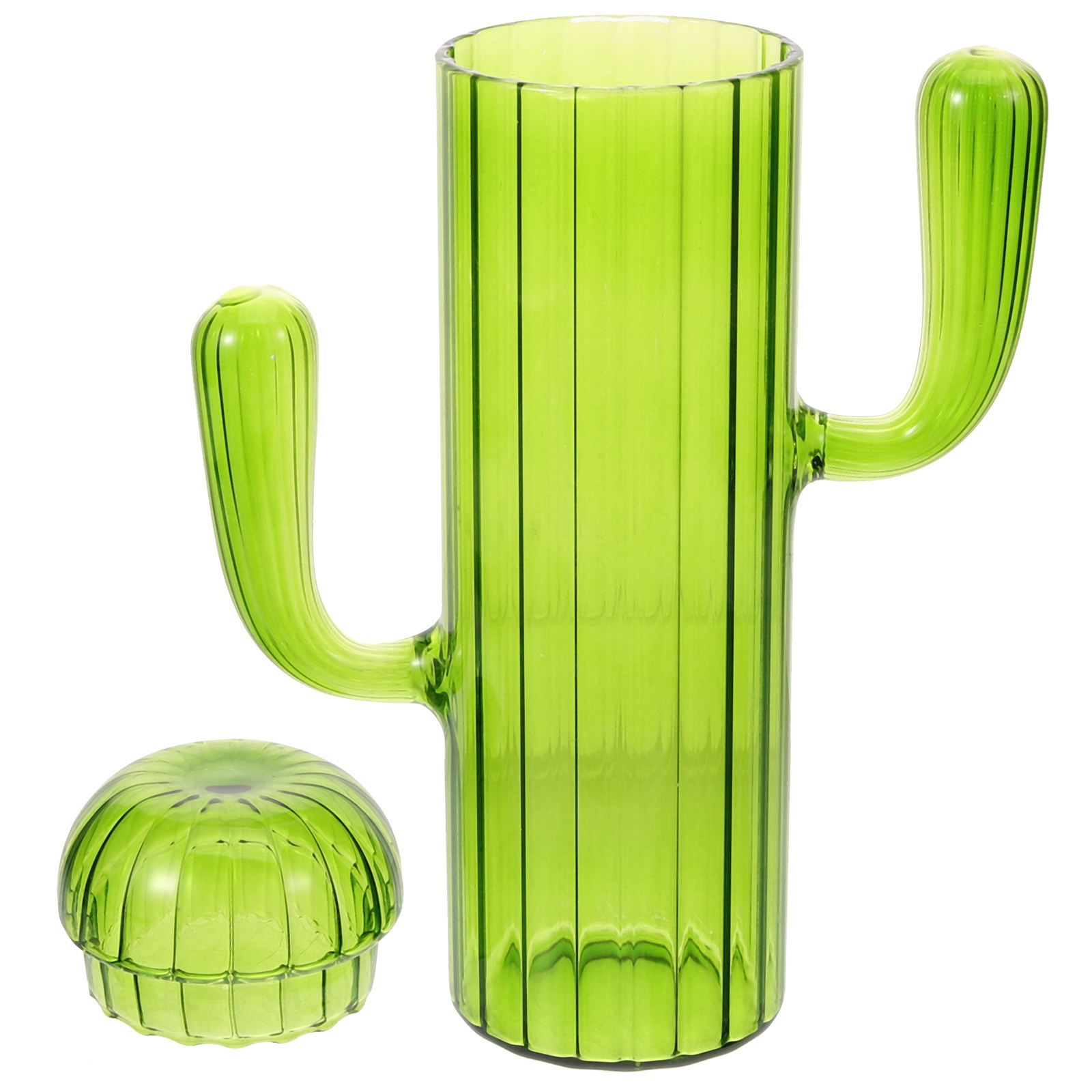 Food Storage Glass Containers Large - Large Capacity Cactus Shaped Glass Canister