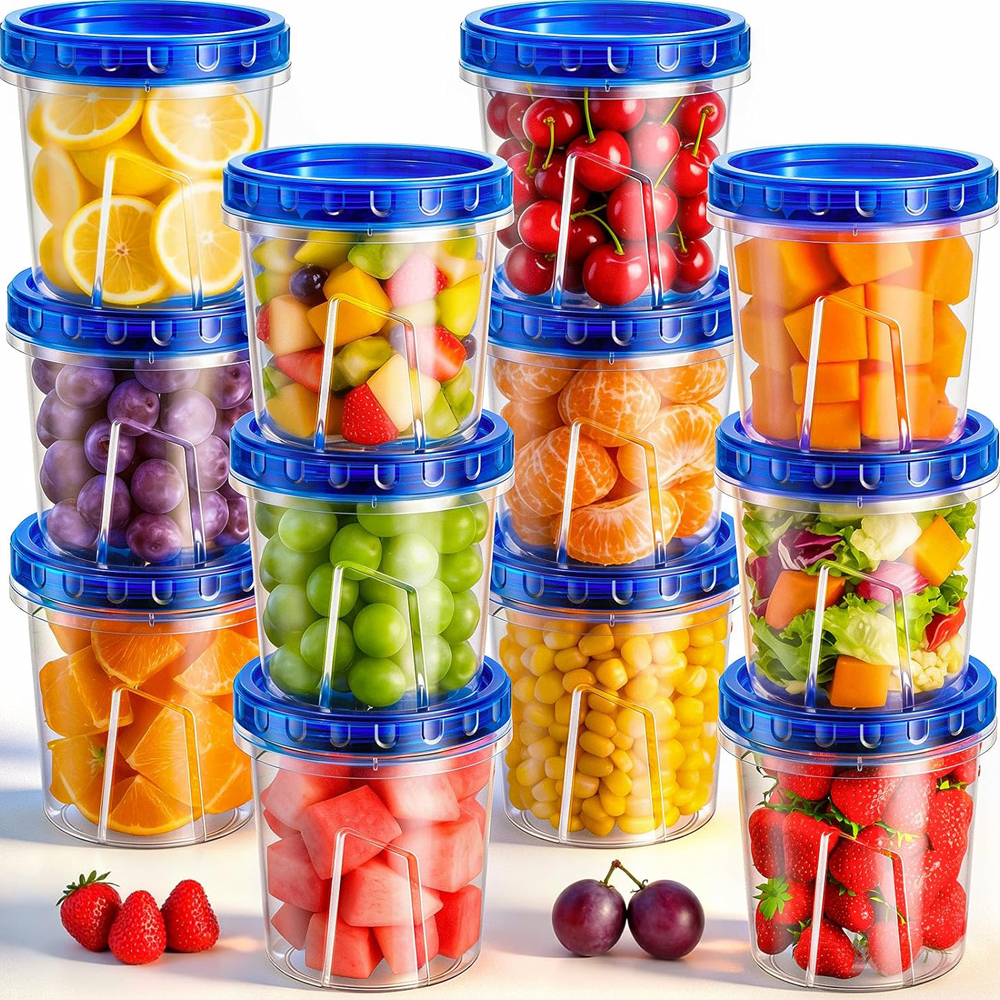 Food Storage Meal Prep - Freezer Storage Containers Airtight Plastic Food