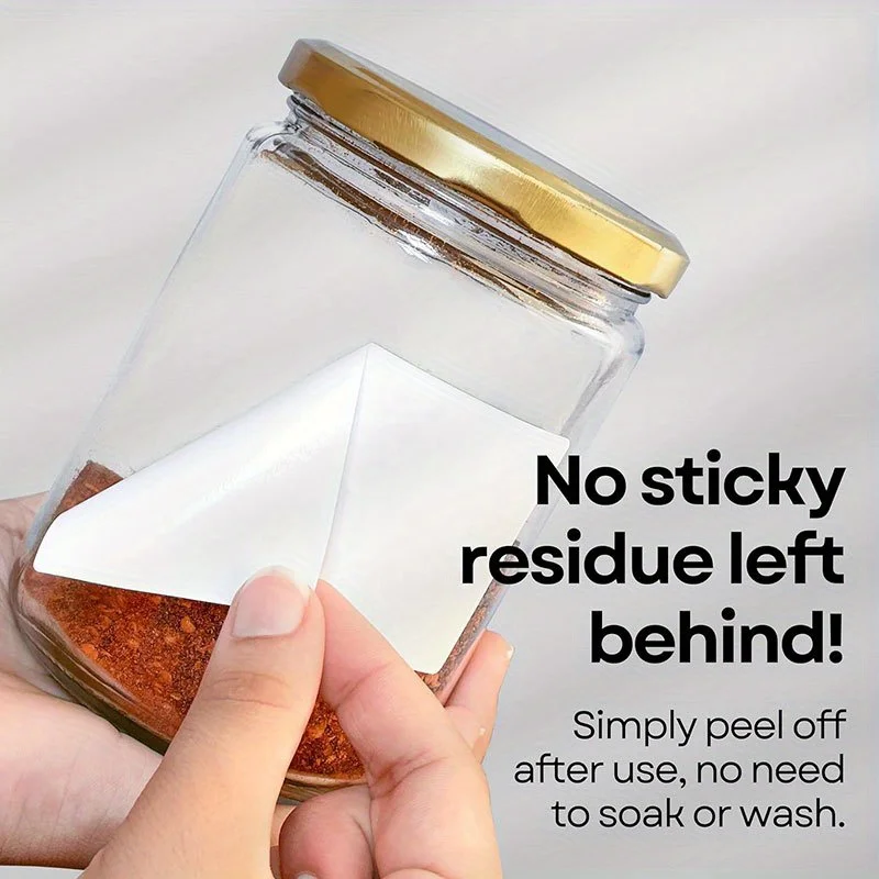 Food Storage Notes - 100 Waterproof Removable Freeze Labels -