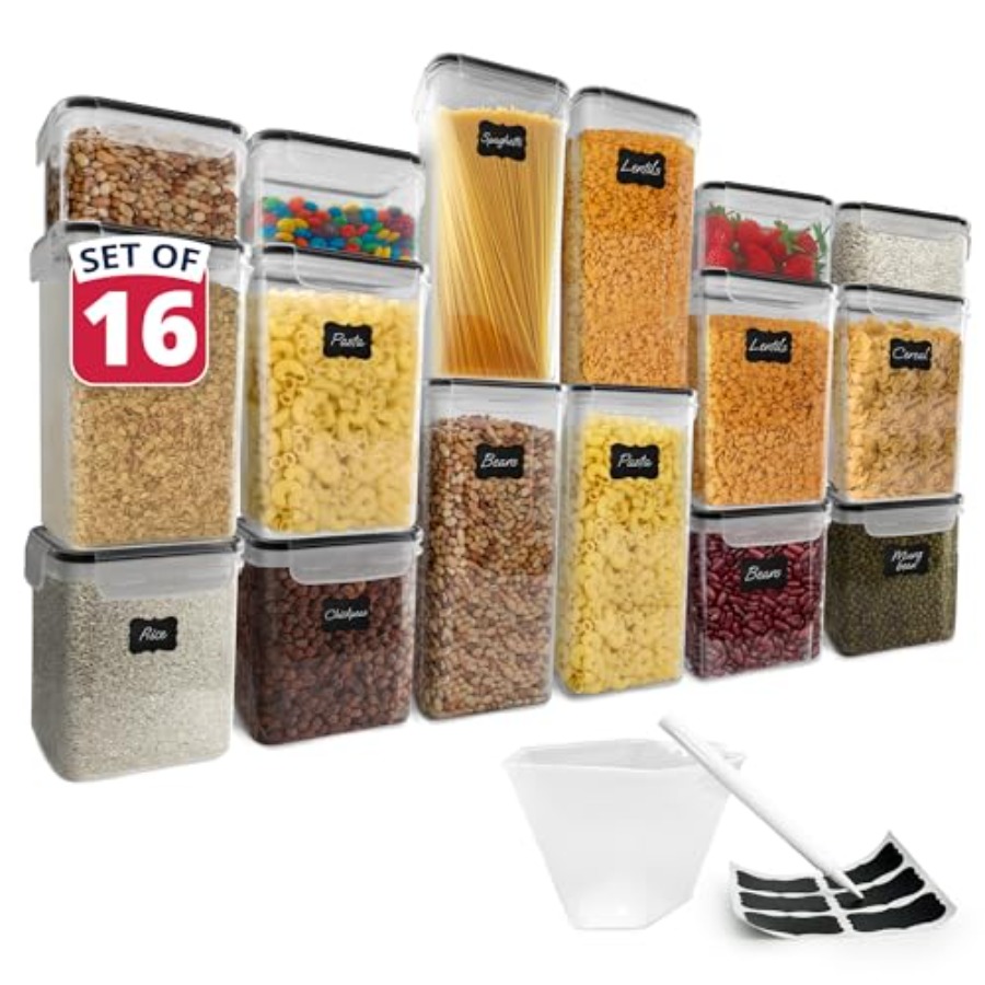 Food Storage Kitchen Container Set - Airtight Food Storage Containers with Lids
