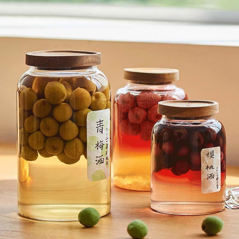 Food Storage Glass Containers Large - Large Capacity Glass Sealed Jar Food
