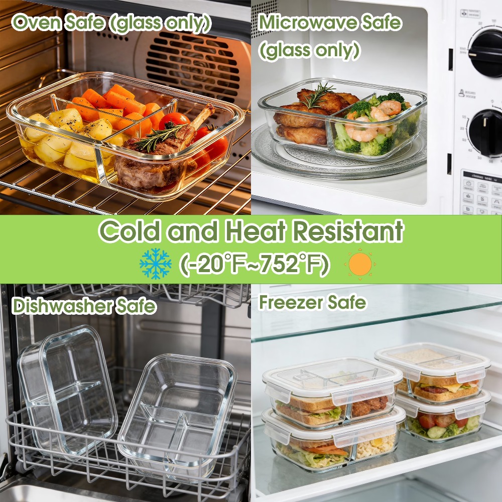 Glass Food Storage Containers  - Food Storage Meal Prep のレビューと価格