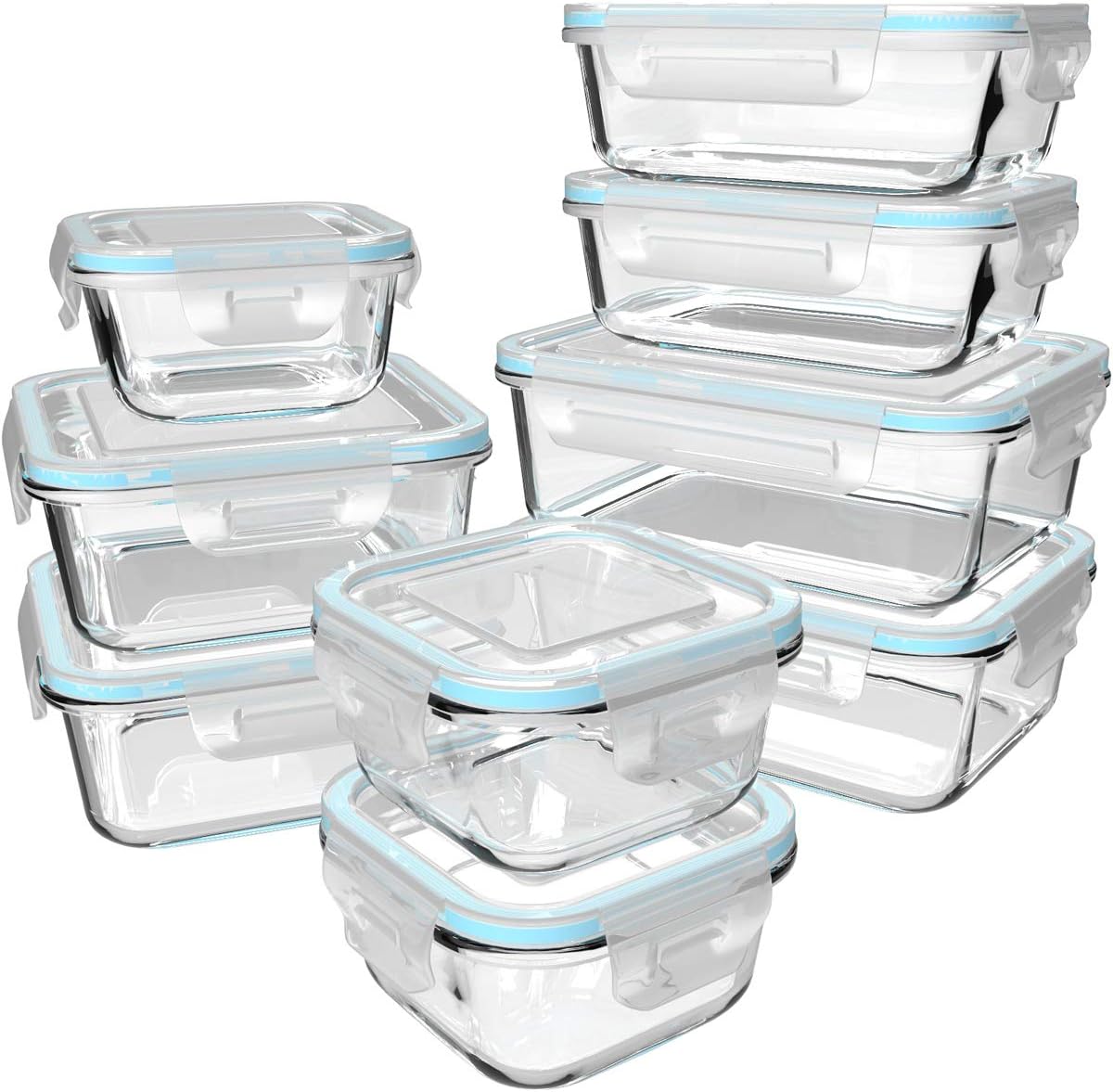 18-Piece Glass Food Storage Co - Food Storage Meal Prep のレビューと価格