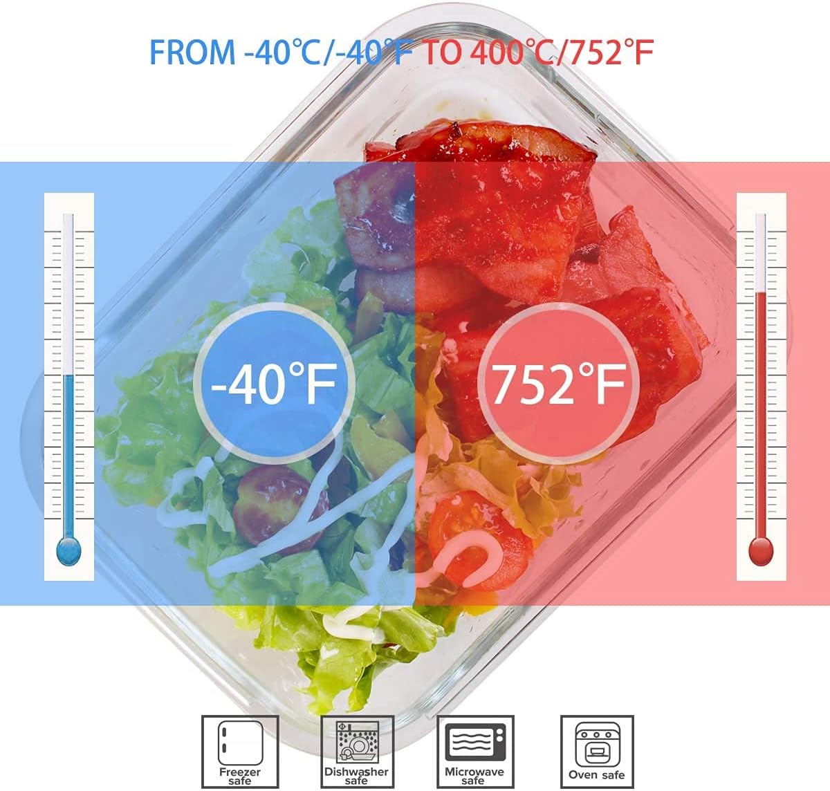 18-Piece Glass Food Storage Co - Food Storage Meal Prep のレビューと価格