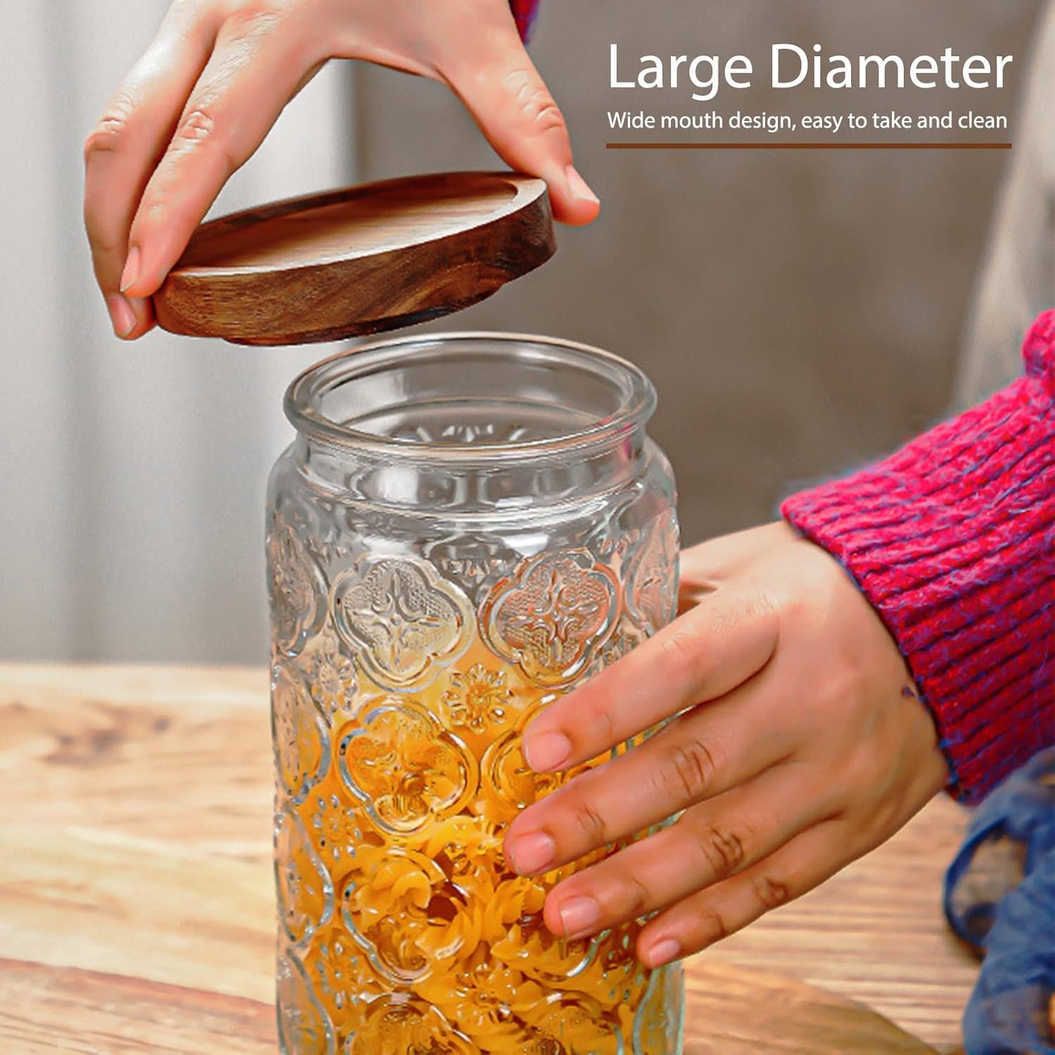 35oz/1000ml Glass Storage Jars - Food Storage Large のレビューと価格