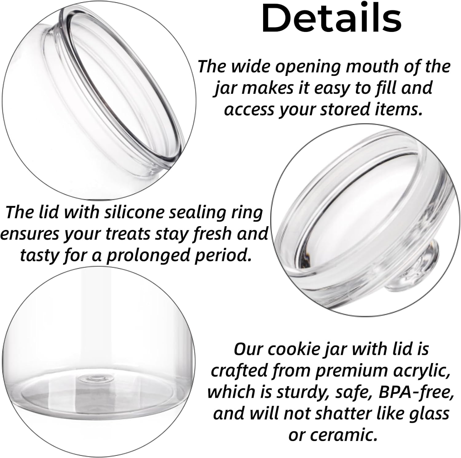 2 Pack 130 oz Large Cookie Jar - Food Storage Large のレビューと価格