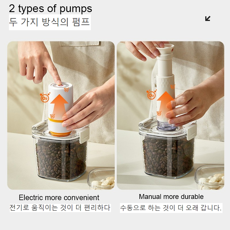 Vacuum Sealed Tank Coffee Bean - Food Storage Jar Set のレビューと価格
