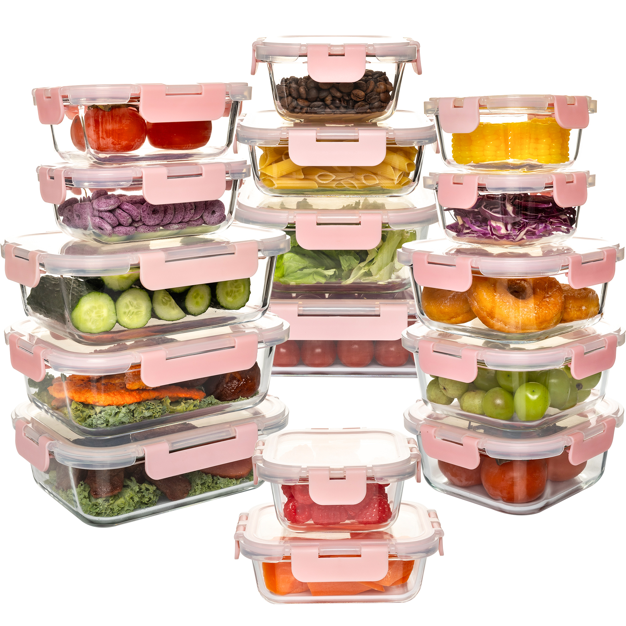 16-Piece Glass Food Storage Co - Food Storage Jar Set のレビューと価格