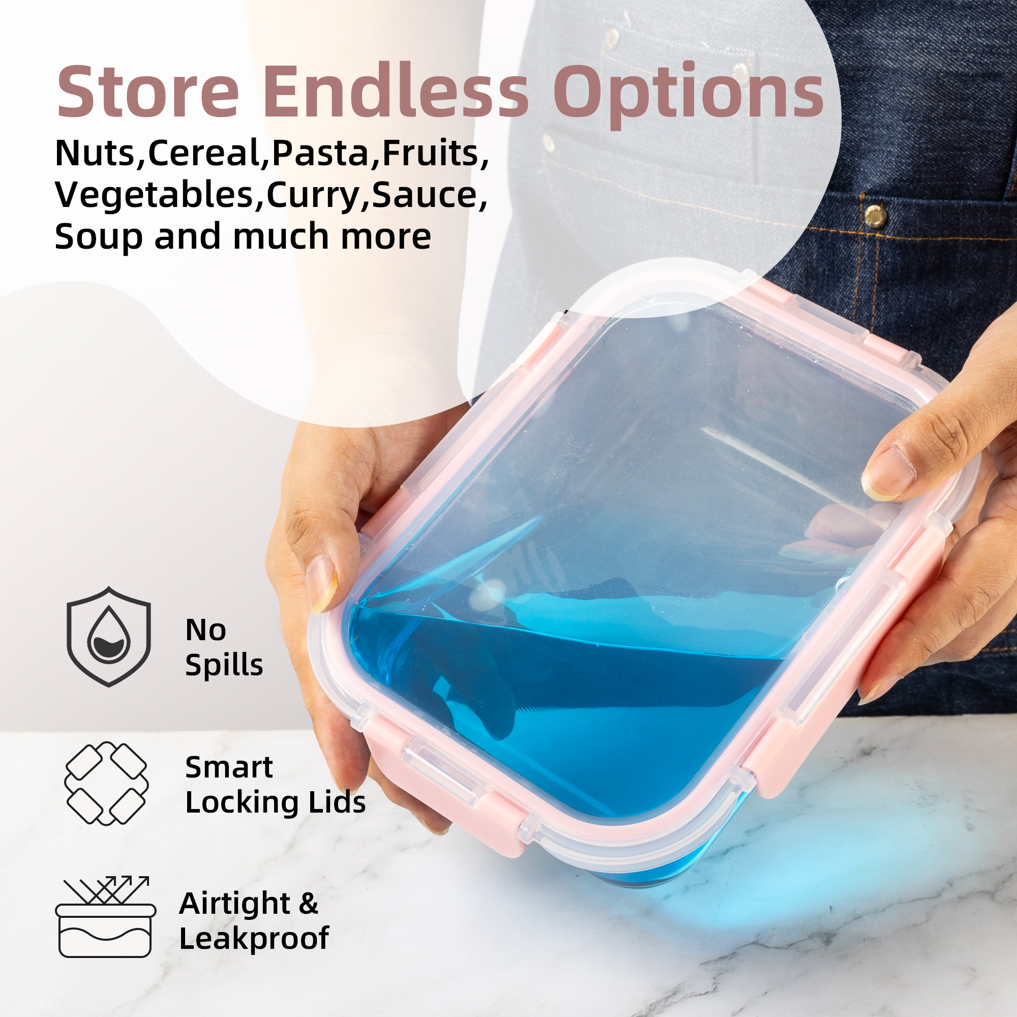 16-Piece Glass Food Storage Co - Food Storage Jar Set のレビューと価格