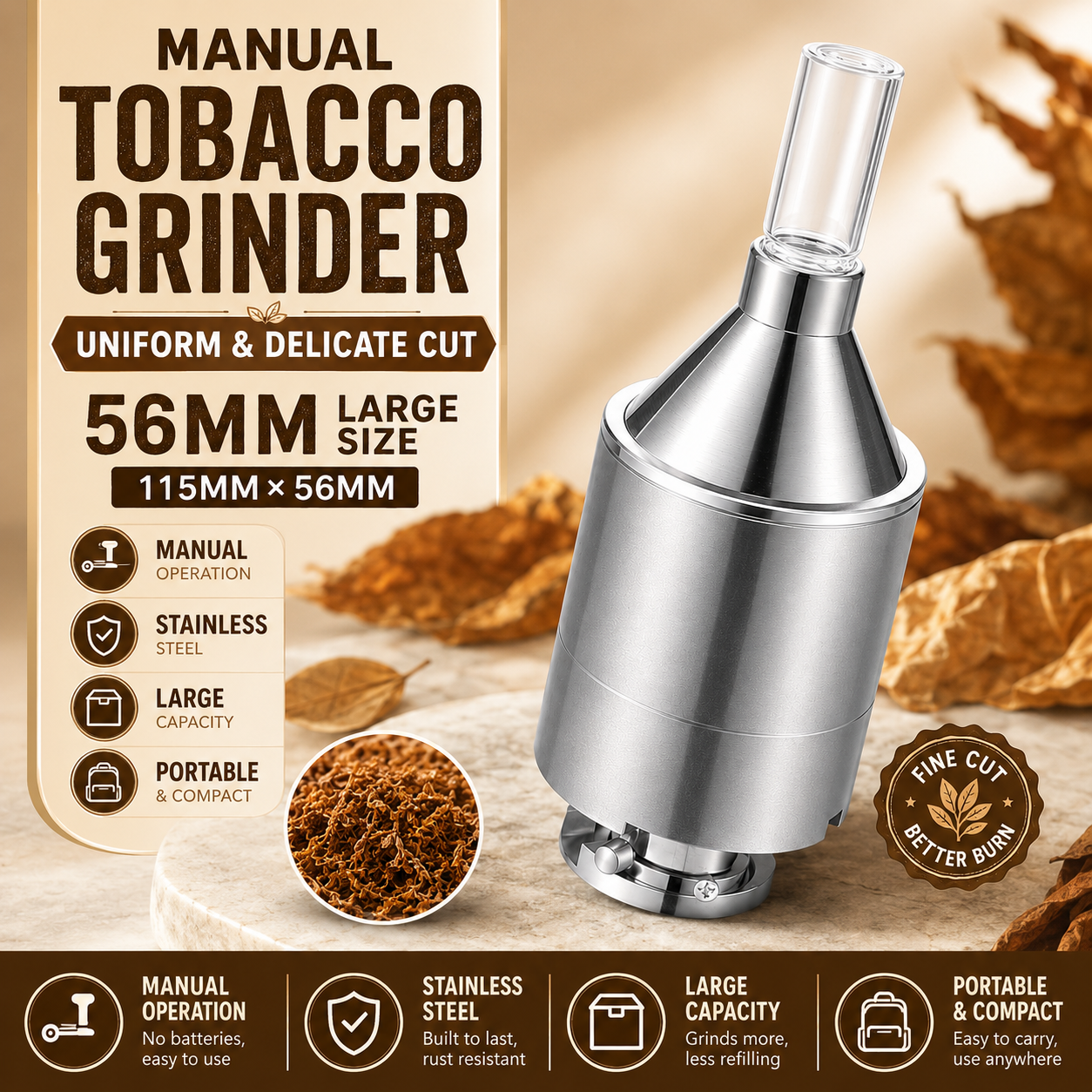 56mm Large Hand Metal Powder G - Food Storage Jar Set のレビューと価格