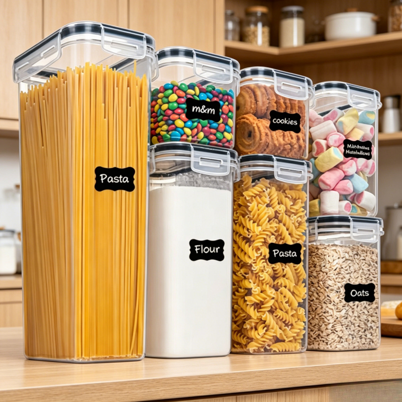 7Pcs Kitchen Food Storage Cont - Food Storage Jar Set のレビューと価格