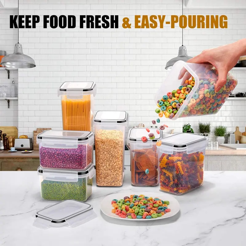 7Pcs Kitchen Food Storage Cont - Food Storage Jar Set のレビューと価格