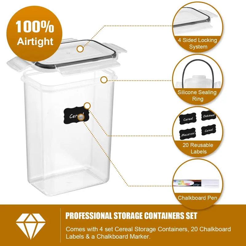 7Pcs Kitchen Food Storage Cont - Food Storage Jar Set のレビューと価格