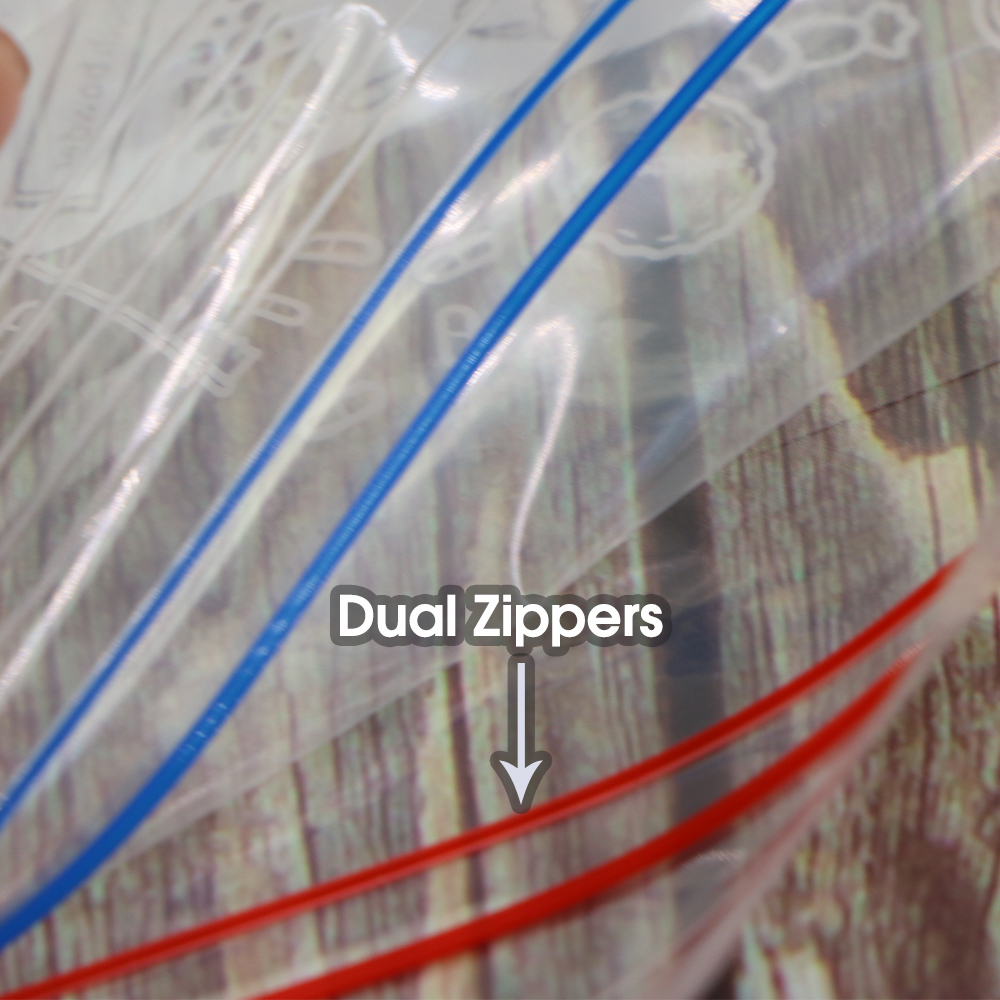 0.12mm Thick Resealable Dual Z - Food Storage Bags Zip Lock Pouch のレビューと価格