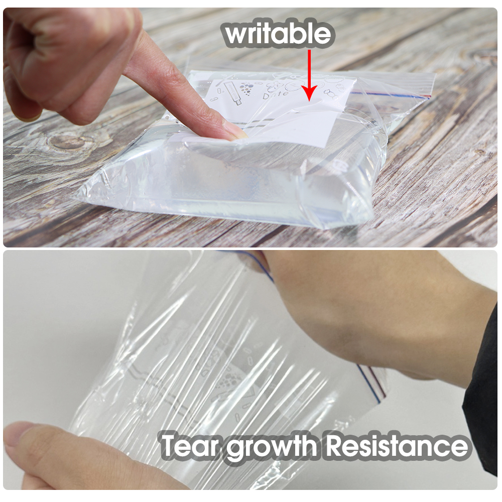 0.12mm Thick Resealable Dual Z - Food Storage Bags Zip Lock Pouch のレビューと価格