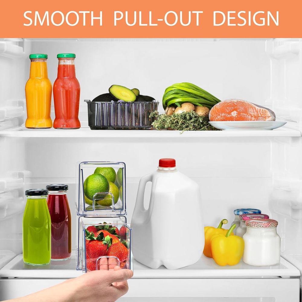 Stackable Acrylic Storage Bins - Food Storage Without Pantry のレビューと価格