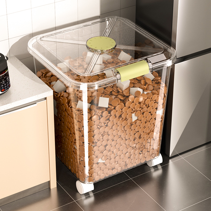 Pet Food Storage Bucket Sealed - Food Storage On Wheels のレビューと価格