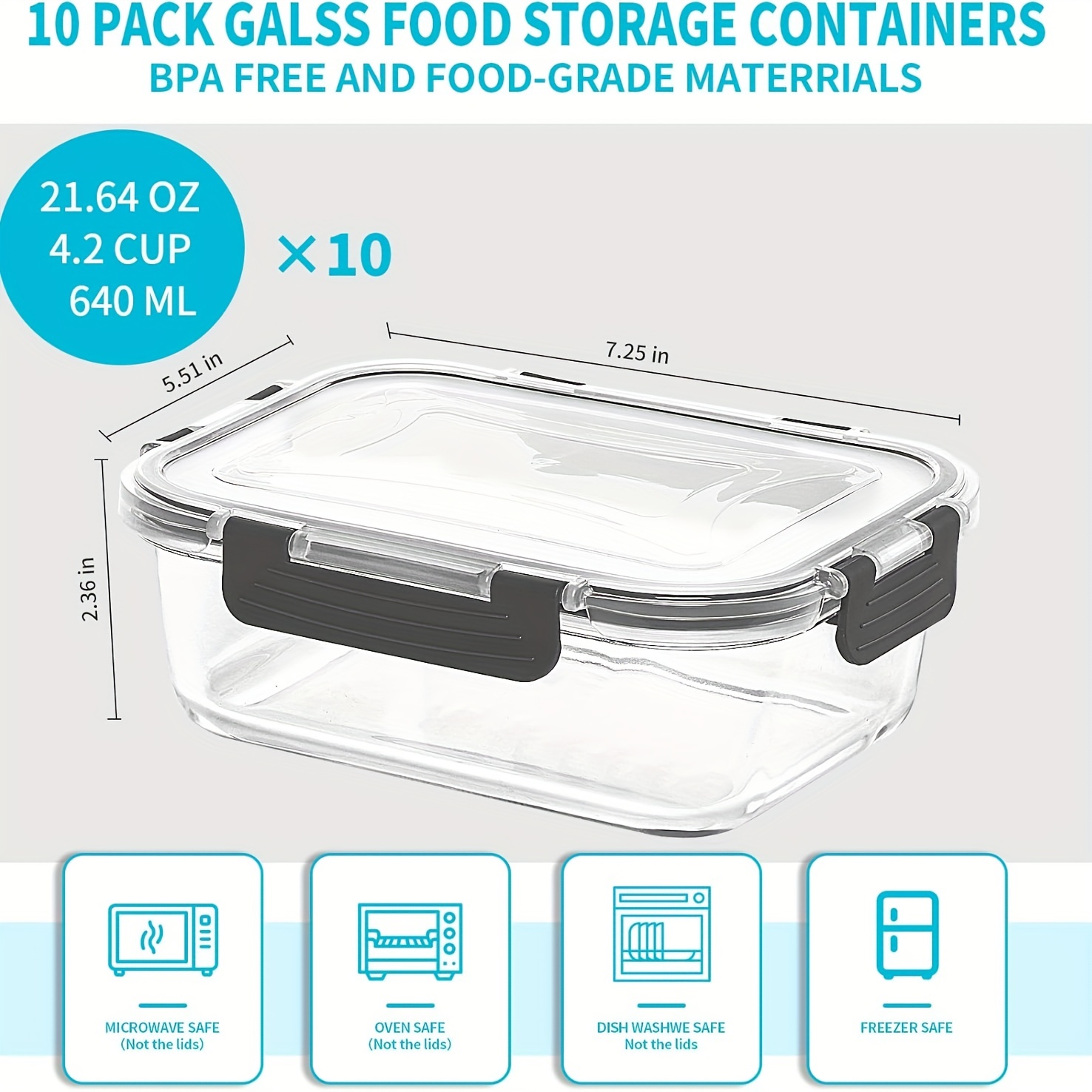 20 Pack 22oz Glass Meal Prep C - Food Storage Without Pantry のレビューと価格