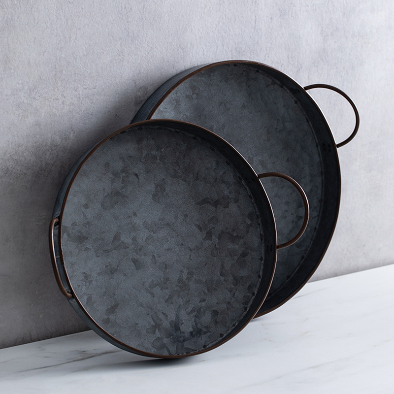 European Retro Round Iron Plat - Food Storage For Restaurant のレビューと価格