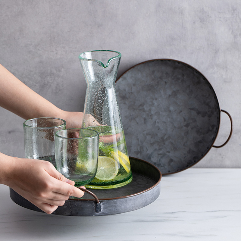 European Retro Round Iron Plat - Food Storage For Restaurant のレビューと価格