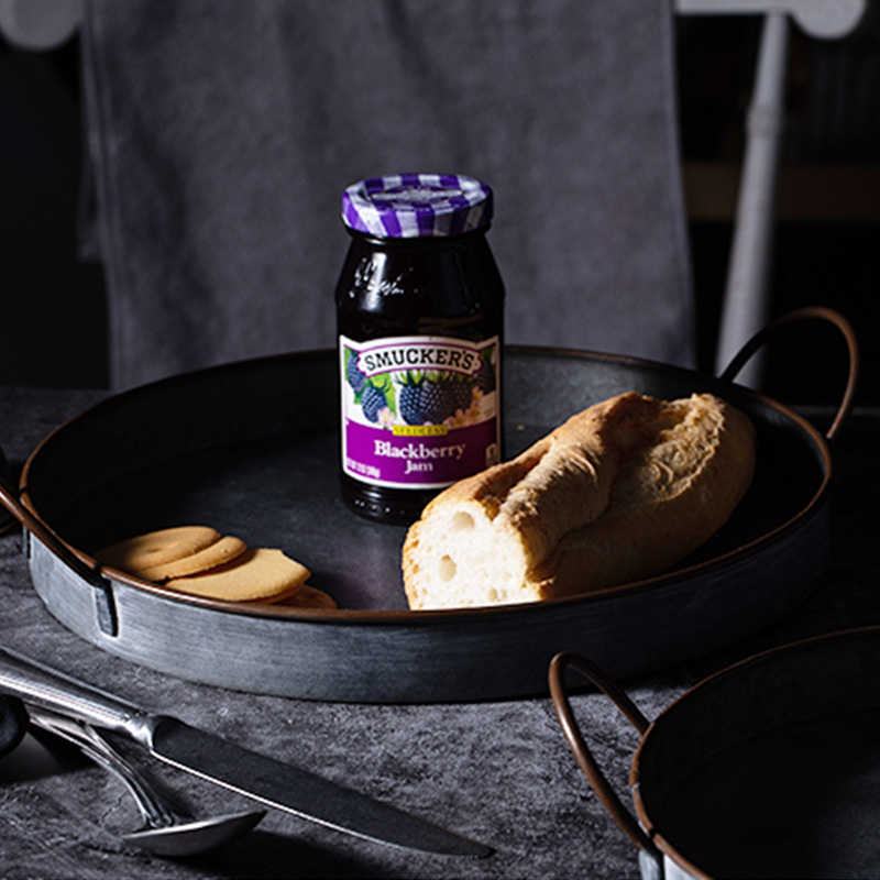 European Retro Round Iron Plat - Food Storage For Restaurant のレビューと価格