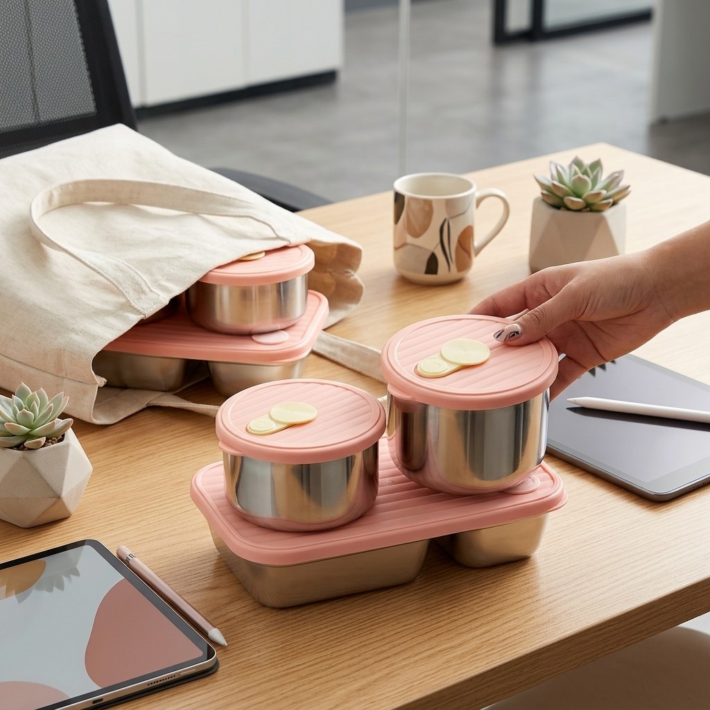 Microwave Safe 304 Stainless S - Food Storage Jar Set のレビューと価格