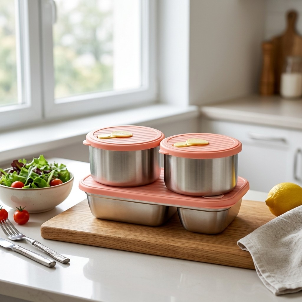 Microwave Safe 304 Stainless S - Food Storage Jar Set のレビューと価格