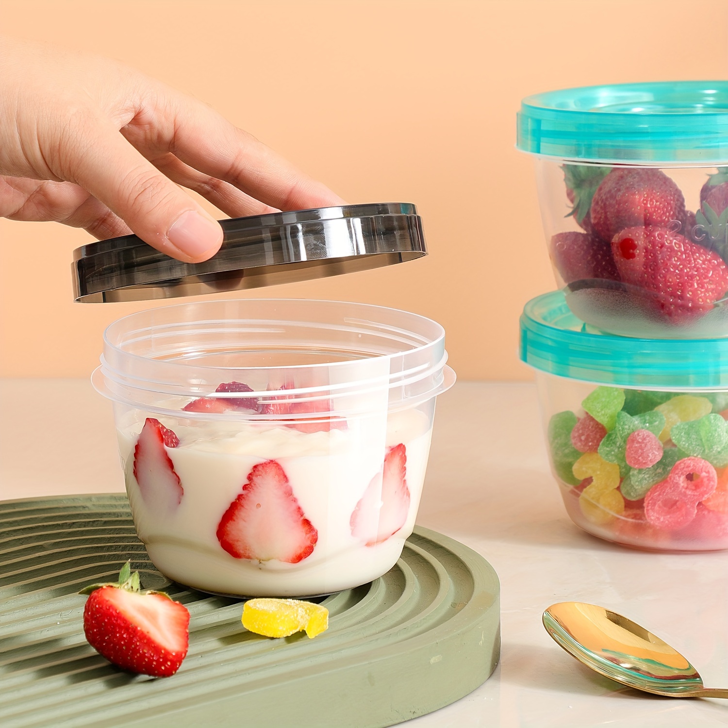 2 Transparent Sealed Food Stor - Food Storage Meal Prep のレビューと価格