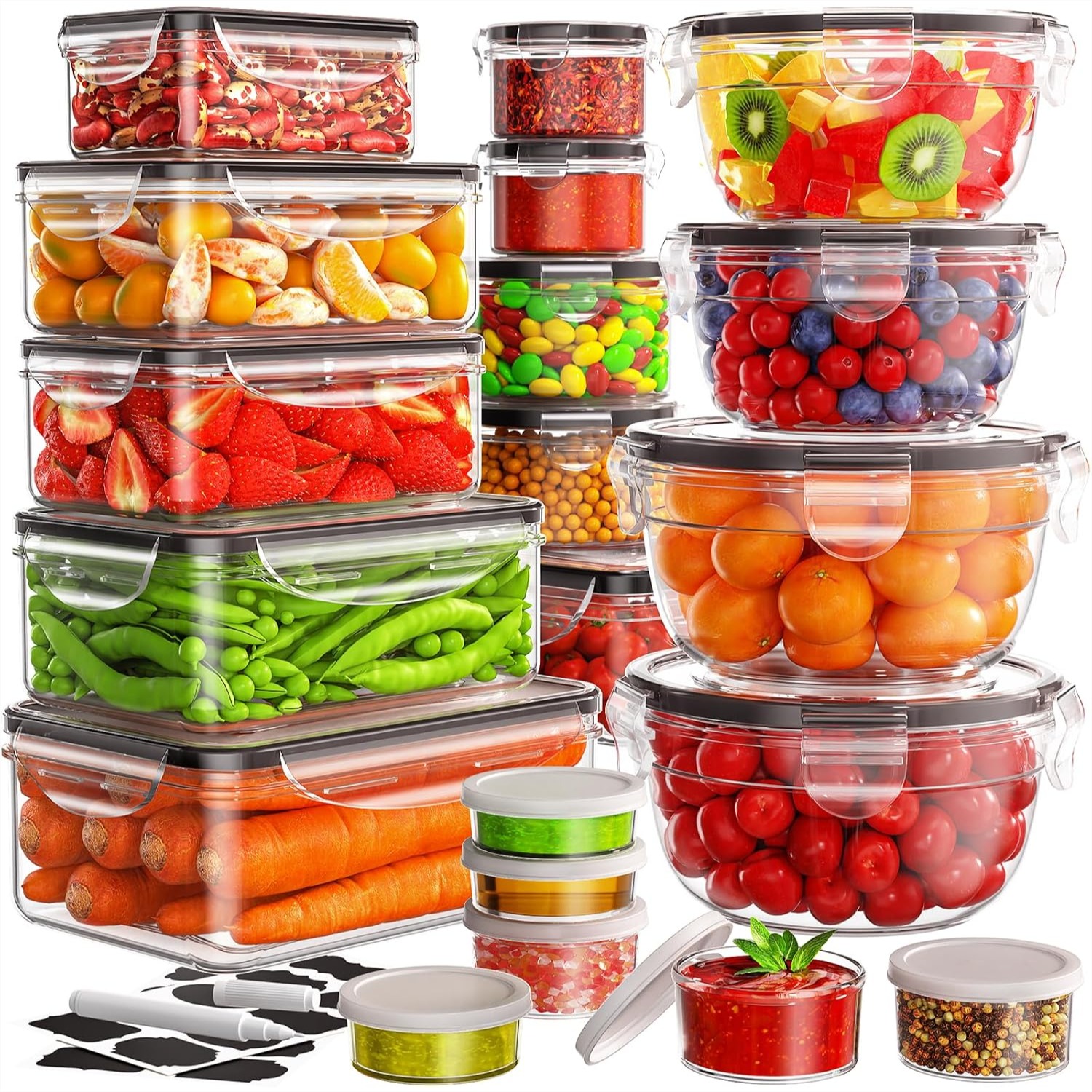 40 Pack Airtight Food Storage  - Food Storage Meal Prep のレビューと価格