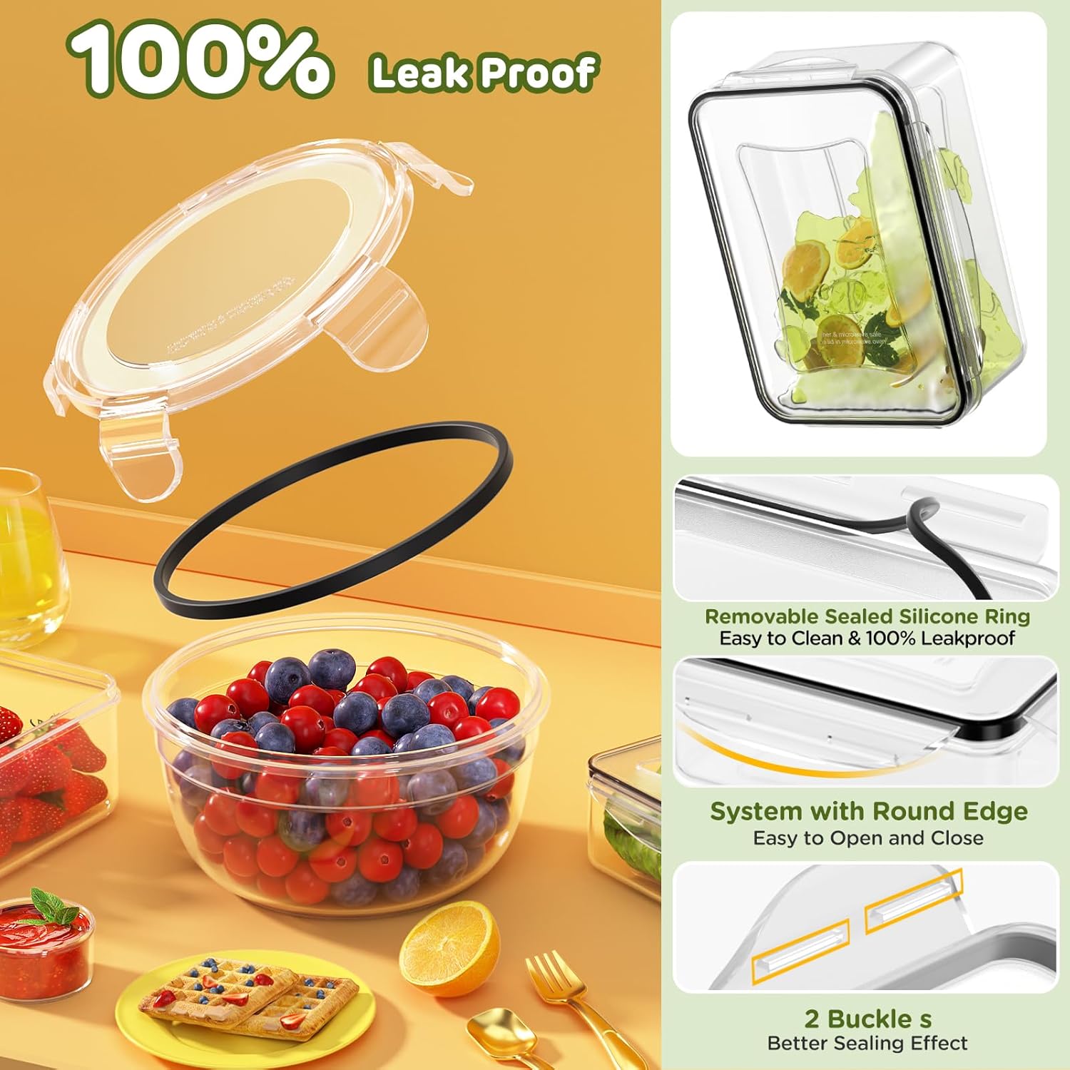 40 Pack Airtight Food Storage  - Food Storage Meal Prep のレビューと価格