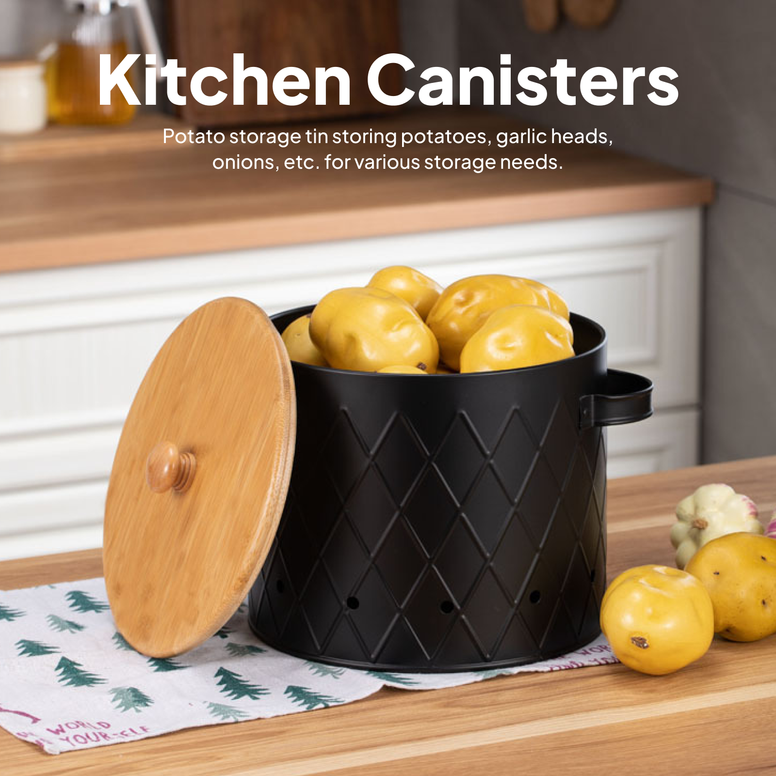 Potato Storage Tin Vintage Fre - Food Storage For Restaurant のレビューと価格
