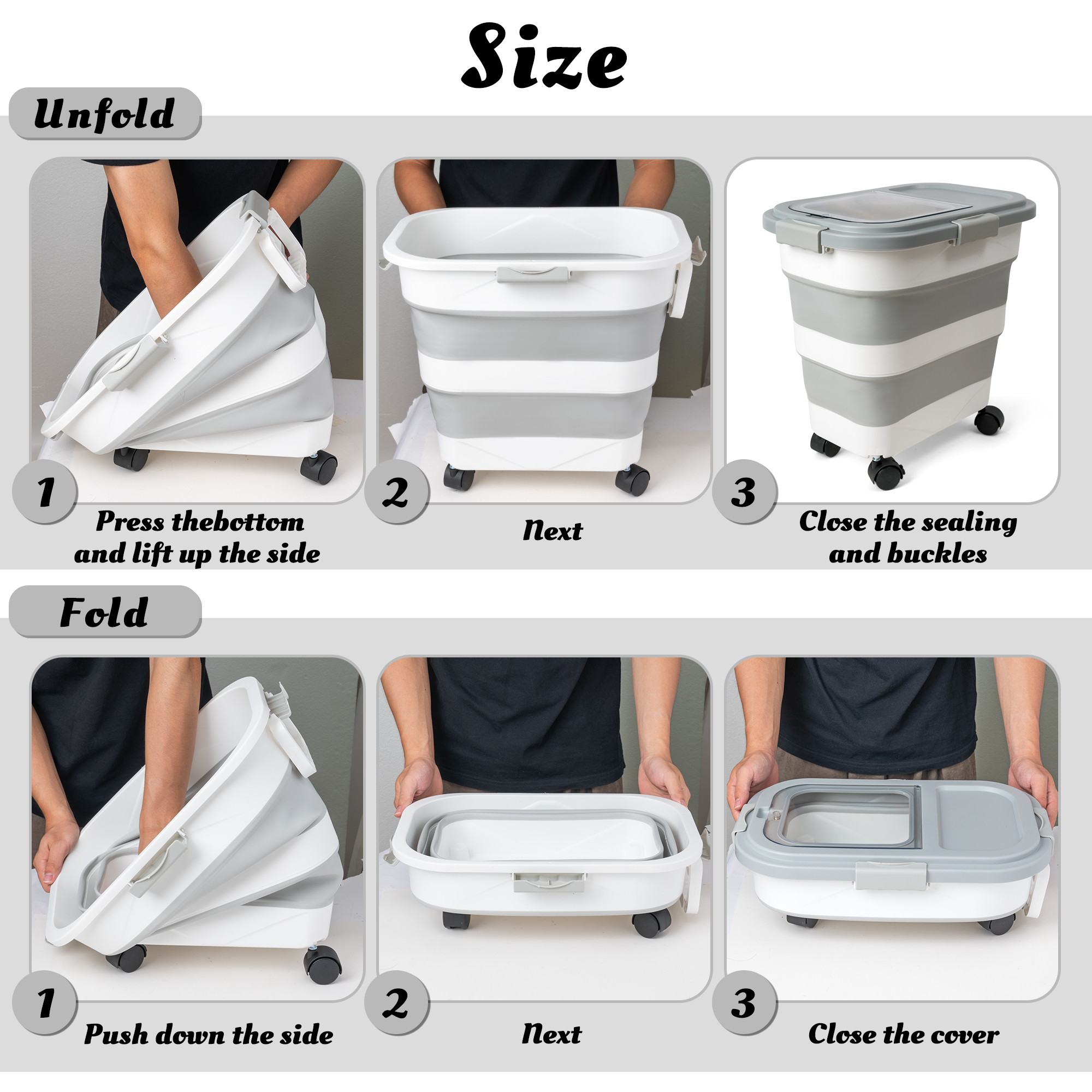 1PCS Pet Food Storage Containe - Food Storage On Wheels のレビューと価格
