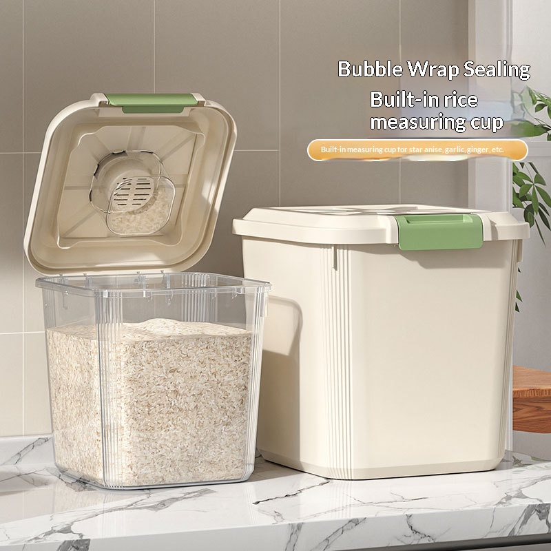 1pc Food-Grade Transparent Ric - Food Storage On Wheels のレビューと価格