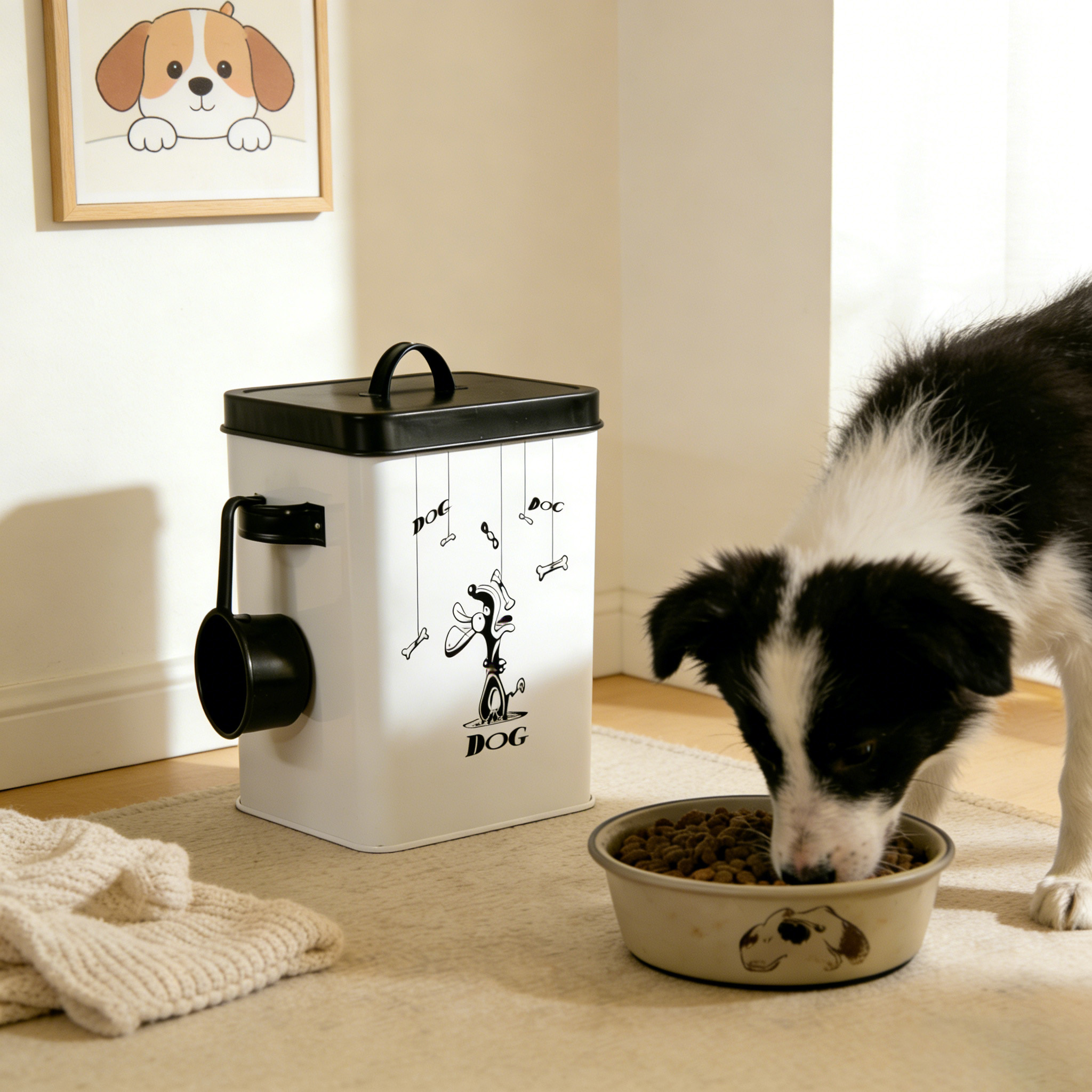 Airtight Metal Dog Food Storag - Food Storage On Wheels のレビューと価格