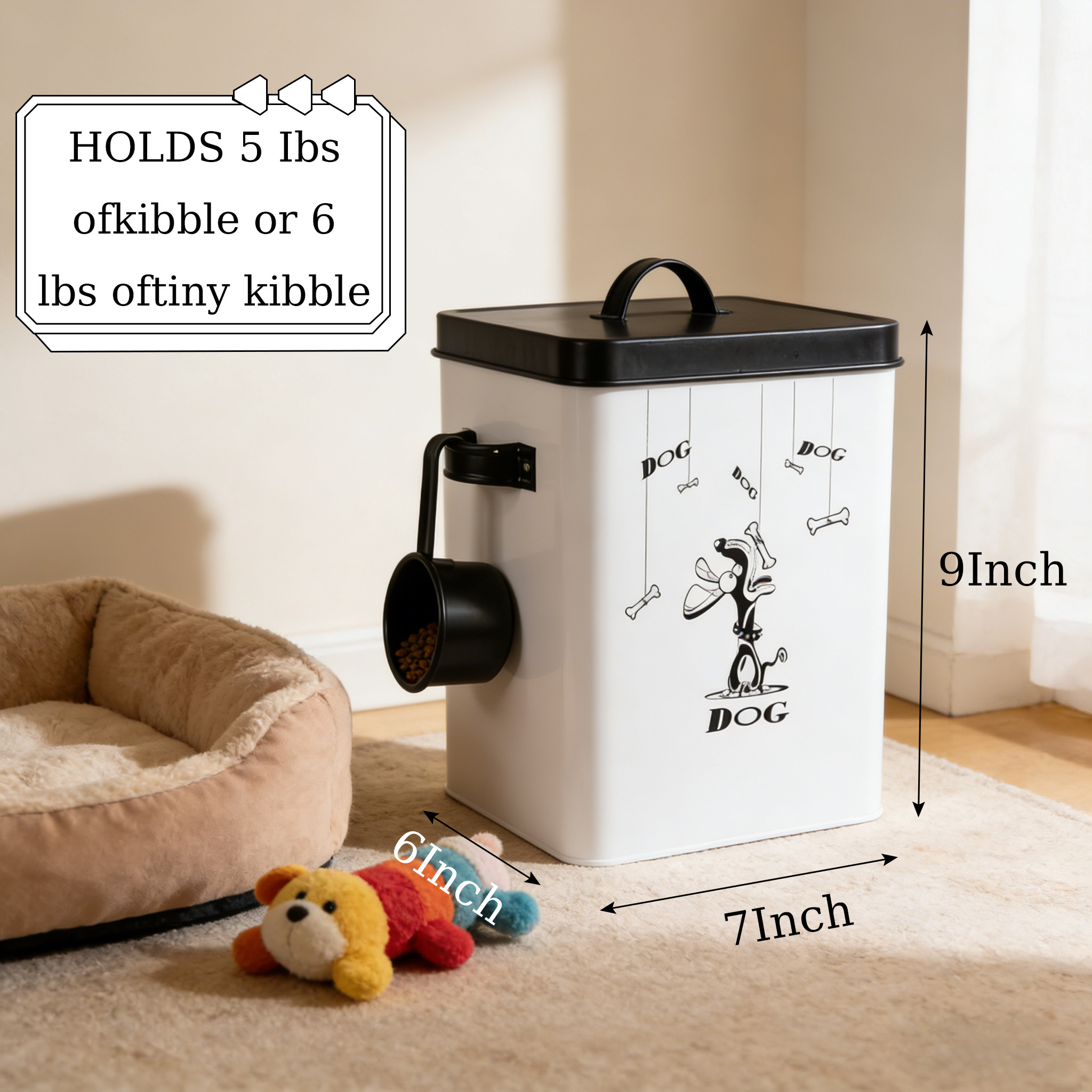 Airtight Metal Dog Food Storag - Food Storage On Wheels のレビューと価格