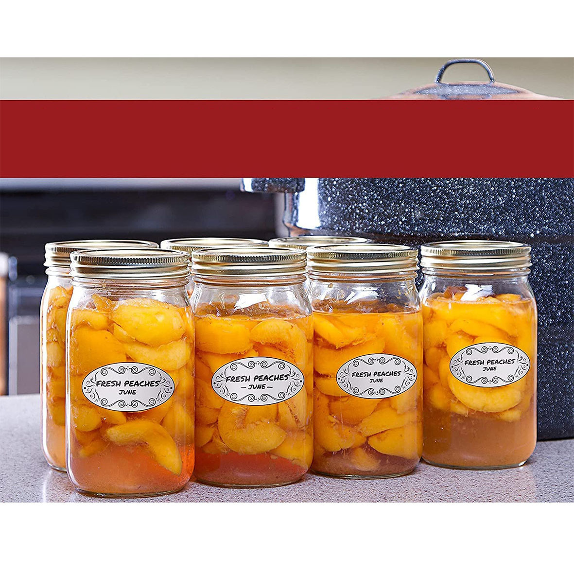 150Pcs Oval Canning Labels Bla - Food Storage For Restaurant のレビューと価格