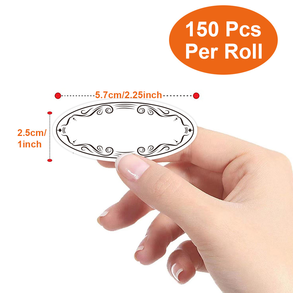 150Pcs Oval Canning Labels Bla - Food Storage For Restaurant のレビューと価格