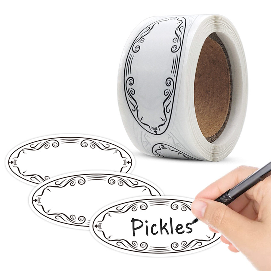 150Pcs Oval Canning Labels Bla - Food Storage For Restaurant のレビューと価格