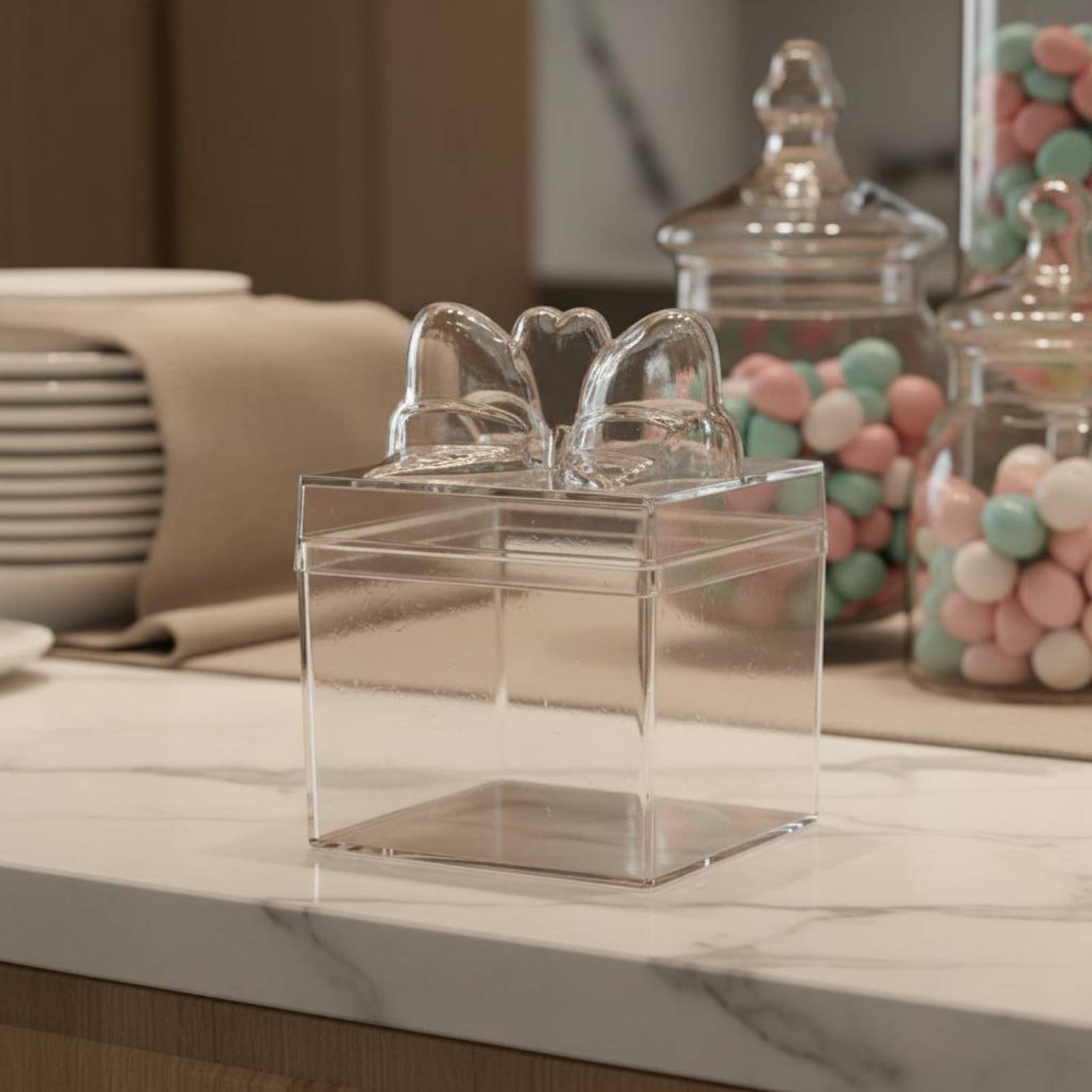 Clear Plastic Candy Box with R - Food Storage Boxes のレビューと価格