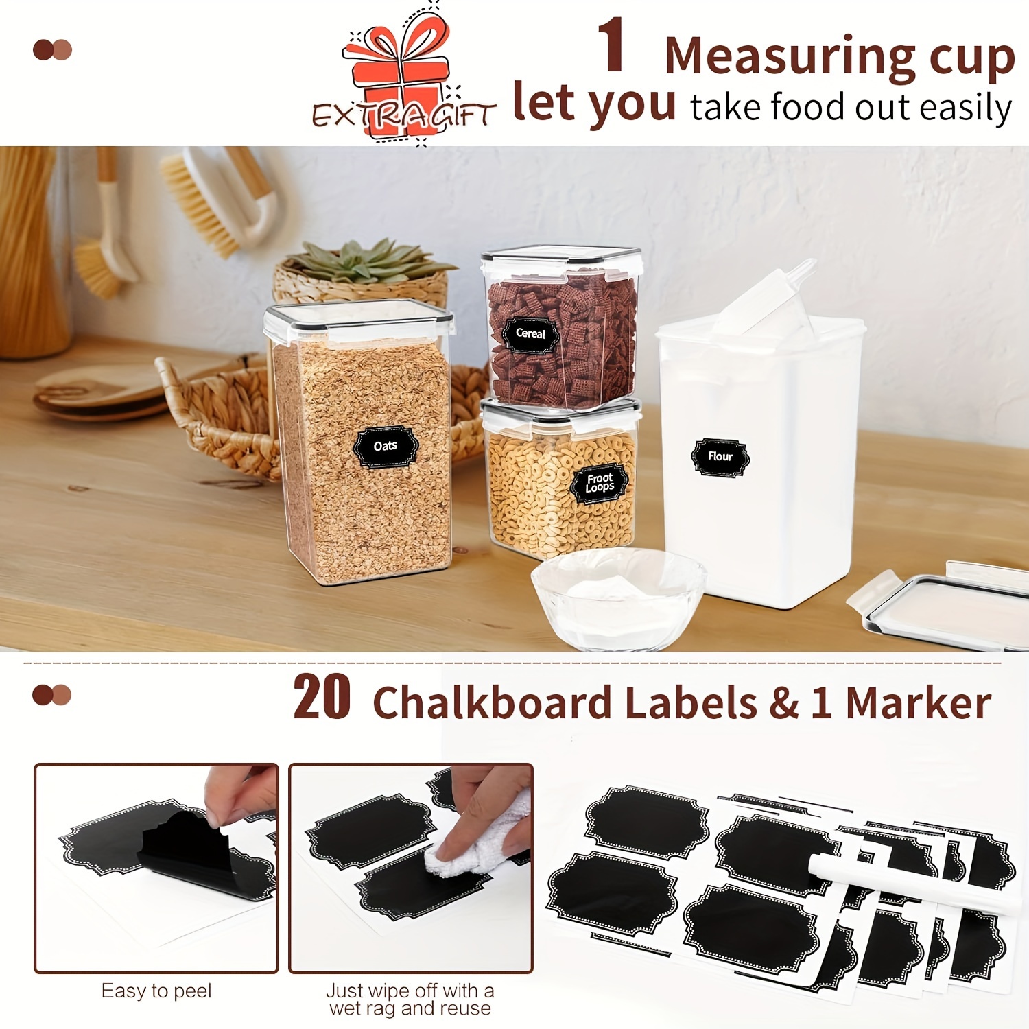 Skroam Large Airtight Food Sto - Food Storage Without Pantry のレビューと価格