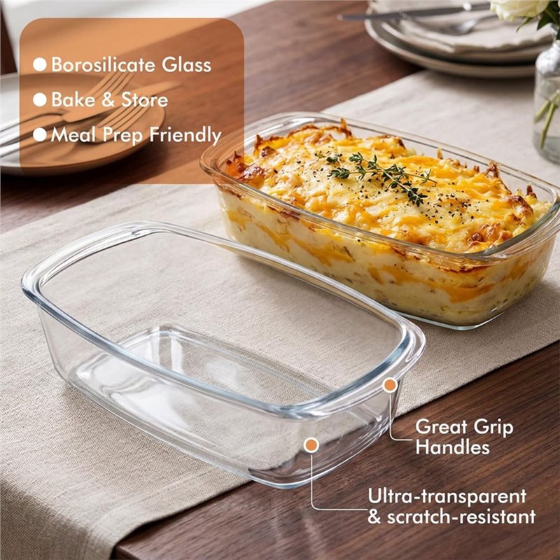 A25F-2-Pack LARGE 7.6 Cups/180 - Food Storage Glass Containers Large のレビューと価格