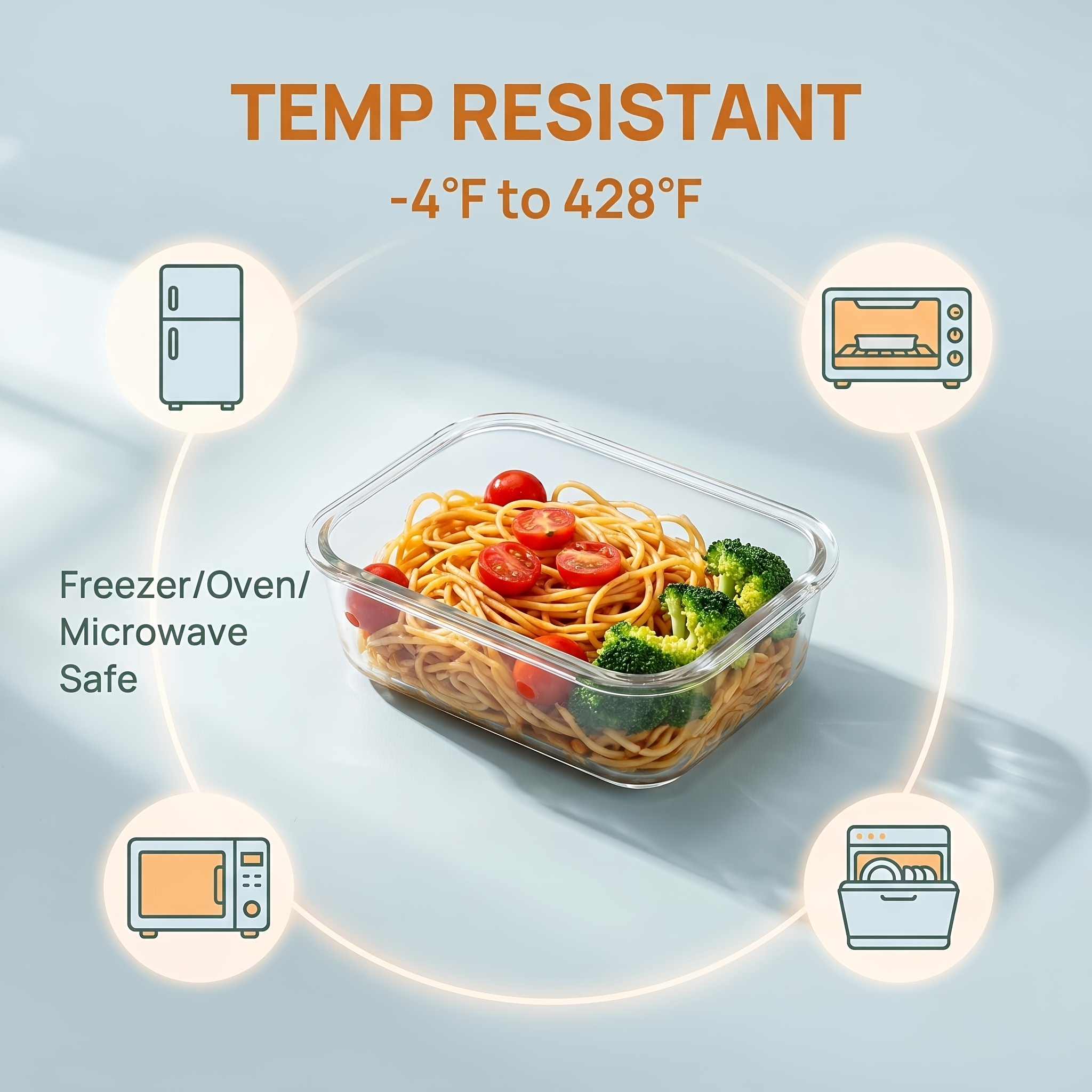 6 Pack Meal Prep Container Set - Food Storage Glass Containers Large のレビューと価格